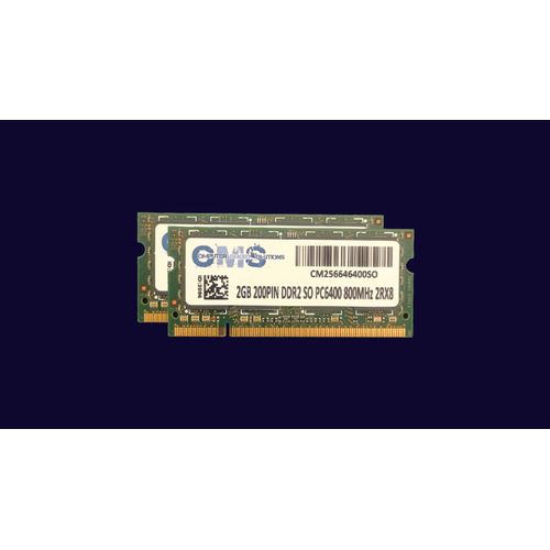 CMS 4GB (2X2GB) DDR2 6400 800MHZ Non ECC SODIMM Memory Ram Compatible with Apple iMac 24-Inch 2.8Ghz Intel Core 2 Duo (MB325Ll/A - A39