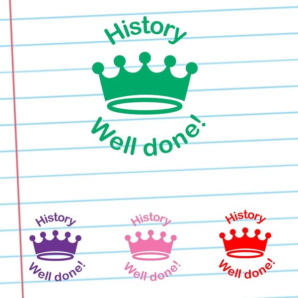 History / Well Done Self-Inking Teacher Stamp (Red*^)