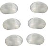 Ymhapp 6 Pcs White Oval Shape Electric Guitar Pearl Tuning Pegs Cap Machine Head Replacement Buttons Knobs Electric Guitar Knobs Parts