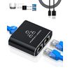 LAN Splitter, LAN Cable, Branching, RJ45, 1000Mbps, 1 Input, 2 Outputs, 2 Devices Simultaneously, Cat5e, Cat6, Cat8 Compatible, Network Expansion, Simultaneous Network Usage, Bifurcated Output,