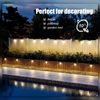 Solar Powered Deck Lights 16 Warm White LED Lights for Outdoor Safety