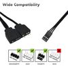 EZDIY-FAB RGB RAM Cooling Memory Heatsink Addressable with RGB LED Function (Desktop Overclocking PC Memory)-Black 1 Set