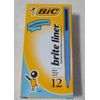 Bic Brite Liner Highlighter Chisel Tip Fluorescent Blue Ink Dozen BL11BE