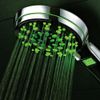 Hotel Spa 3 Colors LED Hand Shower with Temperature Display, Chrome, 4.25"