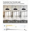 22 Inch Enclosed Bladeless Ceiling Fans with Lights and Remote, Dimmable LED Bri