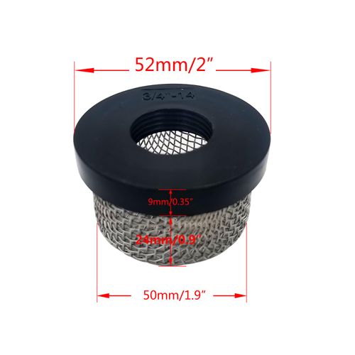 Akoleyer 2pcs Stainless Steel Mesh Screen Strainer ，Fits 3/4 Inch - 14 ，Aerator Screen Strainer Stainless Mesh Compatible with Livewell Pump Accessories