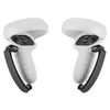 GEEKRIA Touch Controller Grip Cover Compatible with Meta Quest 2, VR Anti-Throw Handle Silicone Sleeve with Adjustable Hand Strap, Controller Caps (White)