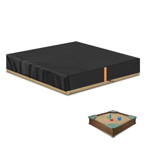 VANSHEIM Sandbox Cover Square Waterproof Sand Pit Cover with Drawstring Sandbox Canopy Protective Cover Sandpit Pool Canopy Small Bath Cover Dustproof UV Protection Sandpit Pool Cover 150x150x20cm