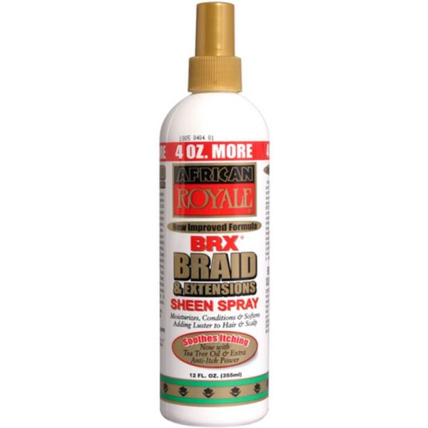 African Royale BRX Braid and Extensions Sheen Spray, 12 oz (Pack of 3)