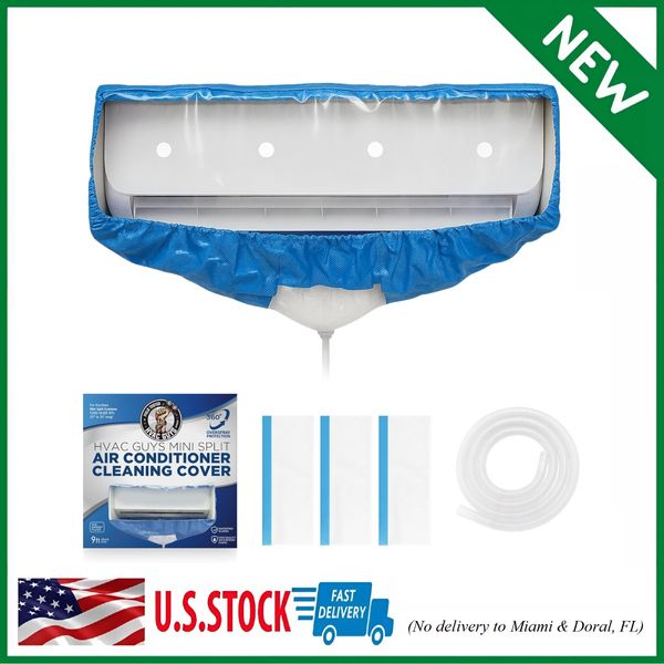 HVAC Guys Mini Split Cleaning Bag Kit | Air Conditioner Cleaning Cover for Mini