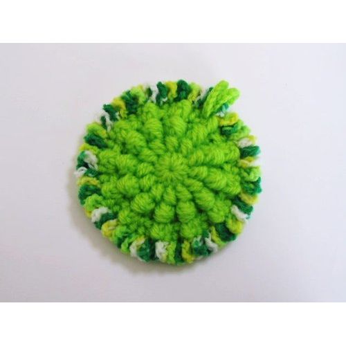Acrylic Eco Scrubber * without Detergent, Spotlessly ~.( Clean) Anti-bacterial, Kelly Green, odor-free, Thread Count (Overall) silver ion infused (Circumference)