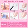 INPING Soft Gel Full Cover Nail Tips, 240PCS Medium Almond + Short Square Clear Gel Nails Tip Extensions Break Resistant Pre-Shaped Mix Acrylic Fake Nails for French Manicure Nail Salons, 12 SIZES