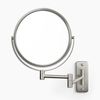 JERDON 8-Inch Two-Sided Swivel Wall Mount Mirror - Makeup Mirror with 8X Magnification & 13.5 inch Wall Extension - Nickel Finish - Model JP7808N
