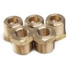 LTWFITTING Hex Bushing External Diameter Male Thread R (PT) 1/2 Inside x 1/4 Outside (5 Pieces)