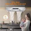 30" Kitchen Under Cabinet Range Hood 600CFM Touch Panel 3-Speed Cook Fan w/LEDs