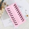 Oreola Half Lashes Natural Look Wispy Cat Eye Lashes 10 Pairs Transparent Clear Band False Eyelashes 3/4 Demi Wispies Eyelashes Reusable 3D Faux Mink Lashes Look Like Lashes Cluster
