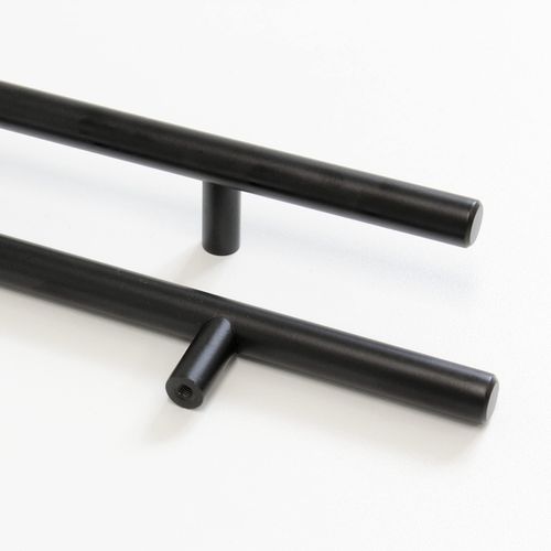 RCH Hardware HD-SS002-224 Solid Stainless Steel Modern Cabinet Drawer Handle Pull, 8 13/16 Inch, Black