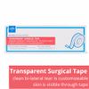 Medline Essentials Transparent Surgical Tape, 2 Inch x 10 Yards per Roll, Box of 6 Rolls
