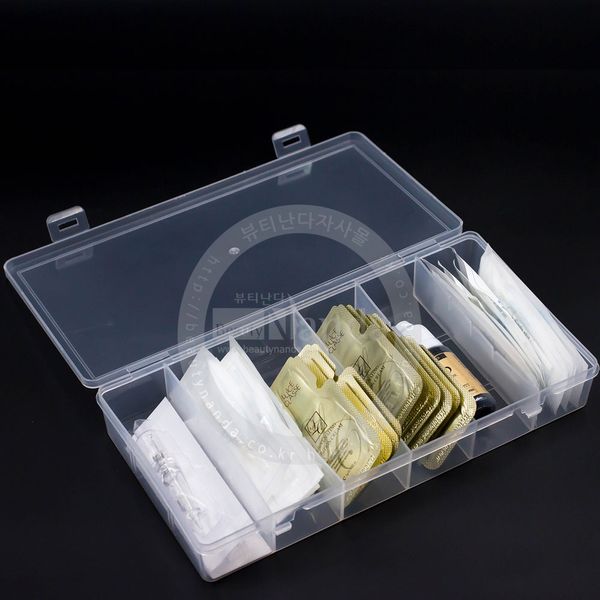 Semi-permanent needle storage box, 6 compartments, multi-purpose organizer for eyelash perm materials