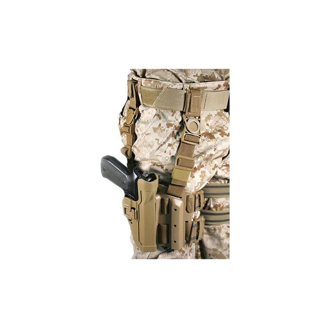 BLACKHAWK Serpa Level 2 Tactical Coyote Tan holster, Size 04, Right Hand, (Beretta 92/96/M9 Std or A1 w/rails (NOT Brig/Elite)