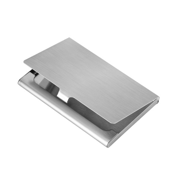 Ninonly Business Card Case, Business Card Case, Business Card Case, Business Card Case, Aluminum Alloy, Easy to Take Out, Portable Business Card Holder, GRAY