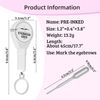ATOMUS 2pcs Eyebrow Mapping String Black and White Scalable Eyebrow Mapping Ink String for Microblading Beauty Measurement Tools