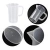 3 Piece Plastic Transparent Mini Measuring Cup Set - 100ml Capacity, Small Measuring Pot - Kitchen & Lab Use
