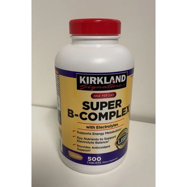 Kirkland Signature Super B-Complex with Electrolytes, 500 Tablets，06/2027