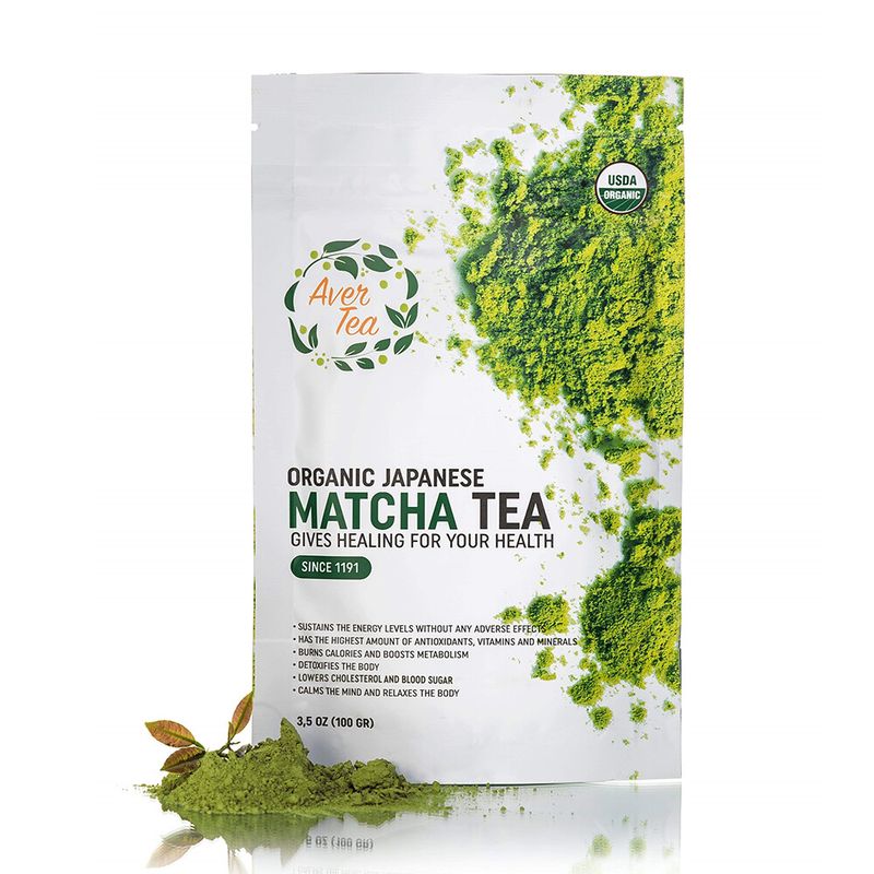 AverTea Organic Matcha Green Tea Powder - Classic Japanese Natural Tea ...
