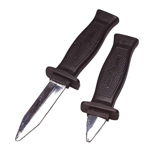 2 Pieces of the Black Handle Magic Trick Knives the Blade Pushes In