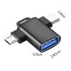 OTG Adapter, 2 in 1 Multi-Function Typec Converter, USB to Micro B Converter, Type C 3.0, USB Connect, U Disk, High Speed Data Transfer, Compatible PC, MacBook, Android, Switch