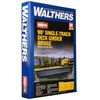 Walthers Trainline Cornerstone HO Scale Model 90' Single Track Railroad Deck Girder Bridge - Kit