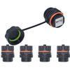 PENGLIN 5pcs CAT6A Panel Socket, Ethernet LAN IP68 Waterproof, RJ45 Outdoor Panel Coupling, Shielded Through Socket