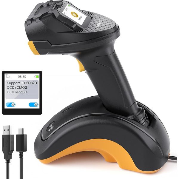Inateck Bluetooth Barcode Scanner, 2D 1D Wireless Handheld Scanner QR Code