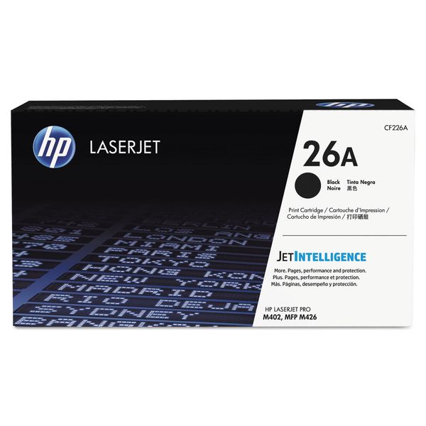 HP 26A Black Toner Cartridge | Works with HP LaserJet Pro M402 Series, HP LaserJet Pro MFP M426 Series | CF226A