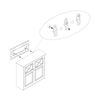 Teamson Home Dawson Removable Two-Door Wall Cabinet, White
