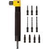 90 Degree Right Angle Drill Attachment Kit Tight Fit Hex Bit Adapter 00110 - New