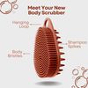 Scrub-dub™ - Premium Antimicrobial Scalp and Body Scrubber | Face Exfoliator and Scalp Scrubber for Dandruff | Loofah and Exfoliating Washcloth Replacement | Made in The USA | Sedona Red