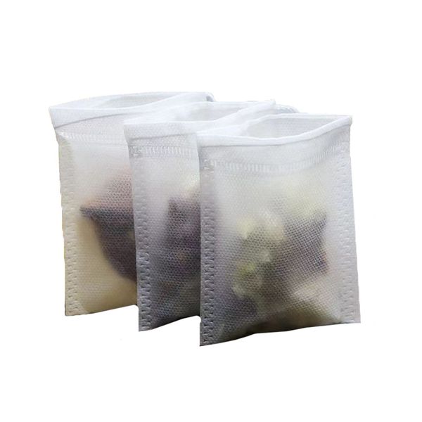 7*9cm Line Tea Bags [Disposable Bags Pack of 100] Tea Soup Pack Empty Bag Tea Filter Bag for Barley Tea Roasted Green Tea Infuser Tea Brew Coffee Filter (100 pcs)