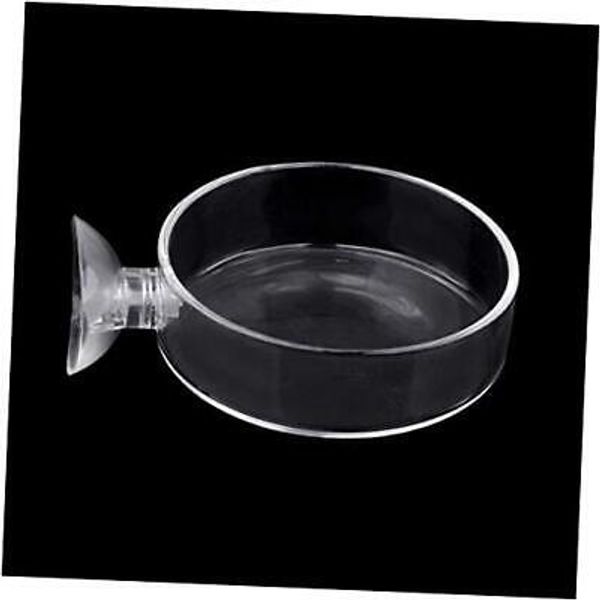 Aquarium Shrimp Feeder Dish with Suction Glass Fish Tank Feeding Bowls 60MM