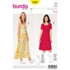 Burda Ladies Easy Sewing Pattern 6496 High Waist Dresses