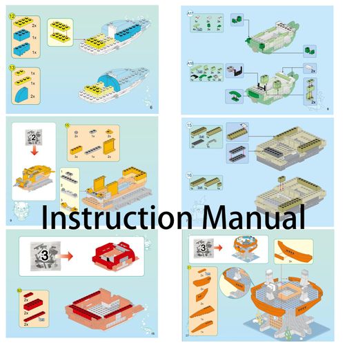 BASEPLATES for Age 6+ Building Block Ocean Adventure Octonauts GUP-A Deluxe Vehicle Playset & Barnacles 323pcs Building Brick Set-No Package Box (3703)