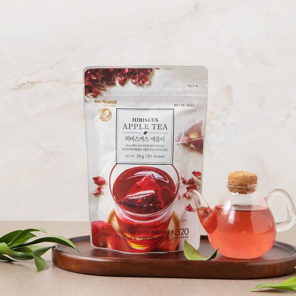 ZEESOON Hibiscus Apple Tea Herbal Tea Bag (1.2g x 20 Tea Bags) Herbal Tea, Blending Tea, Pyramid Tea Bags