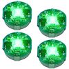 CHASO 4pcs Small LED Light Magnetic Switch Wireless Plastic Model Figure Gunpla Diorama Mini Decorative Button Cell Green
