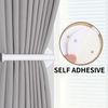 2 Pack No Drill Curtain Tiebacks - Adhesive Curtain Holdbacks (2, White)