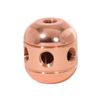 B&P Lamp® Solid Turned Brass, Polished Copper Finish Lamp Cluster Body, 3 Side Holes
