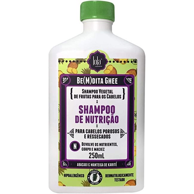 Lola Brasil - Linha Be(M) dita Ghee - Shampoo de Nutricao Abacaxi e Manteiga de Karite 250 Ml - (Be(M) dita Ghee Collection - Pineapple And Karite Butter Nourishing Shampoo 8.45 Fl Oz)