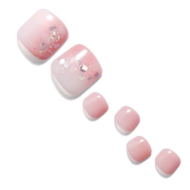 Dashing Diva MJP3P015P Gel Nail Stickers, Artificial Nails, Color Gel, Design, Foot Pedicure, Magic Press, Pink Pedicure