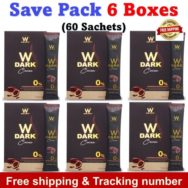 6Boxes Wink White Choco W Dark Cocoa Instant Drink Weight Control Economy Ship