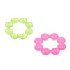 Nuby IcyBite Soother Ring Teether, 2 Count (Green/Pink)